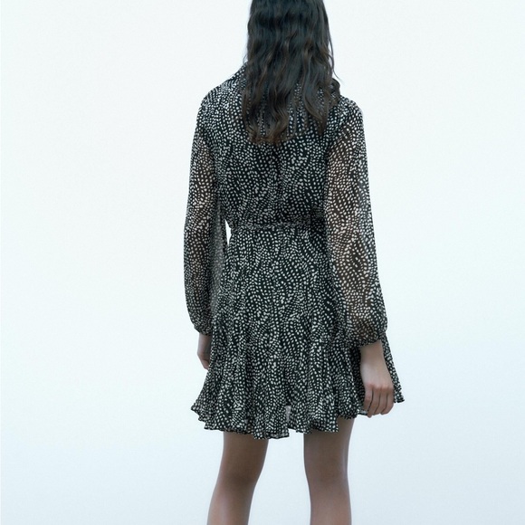 New Zara Printed Flowy Short Dress - 4786/271 - Picture 13 of 16